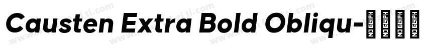 Causten Extra Bold Obliqu字体转换